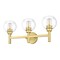 Z-Lite Sutton Vanity, 3-Light, 23.75 In.W x 7 In.L x 10.25 In.H, Brushed Gold/Clear 7502-3V-BG - alternate 3